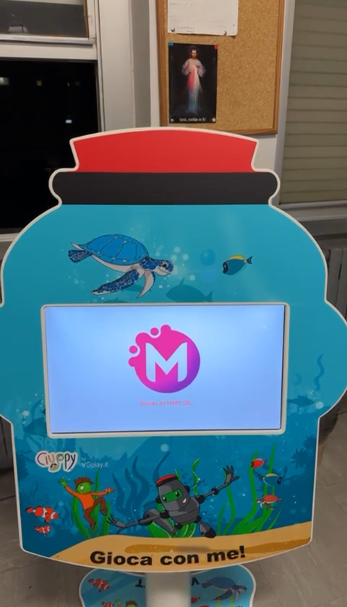 Video game donated by Mary Srl to the pediatric surgery playroom at Vito Fazzi Hospital.